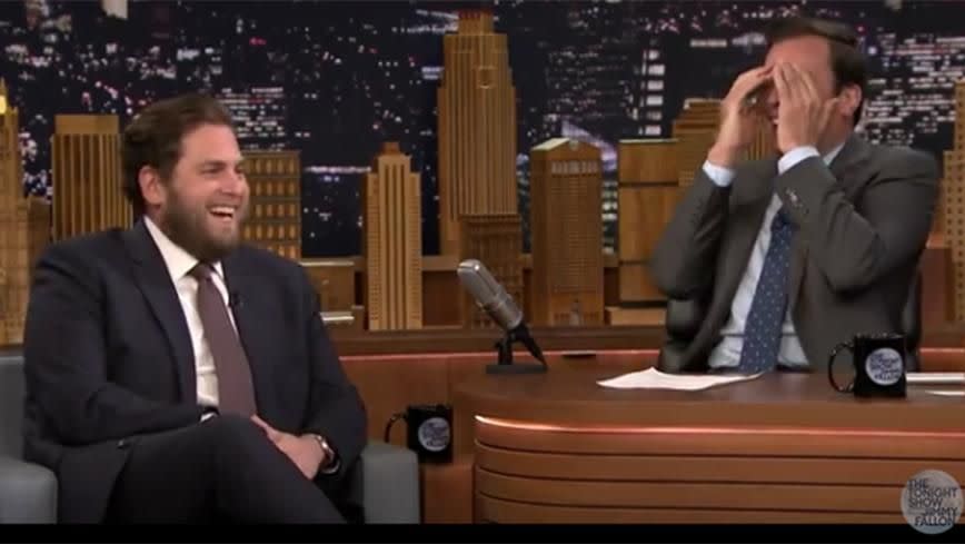 Jonah Hill and Jimmy Fallon. Source: The Tonight Show With Jimmy Fallon