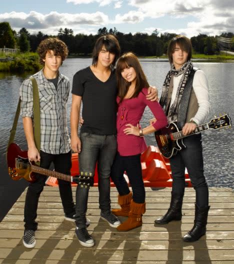Demi Lovato and the Jonas Brothers in Camp Rock (Disney)