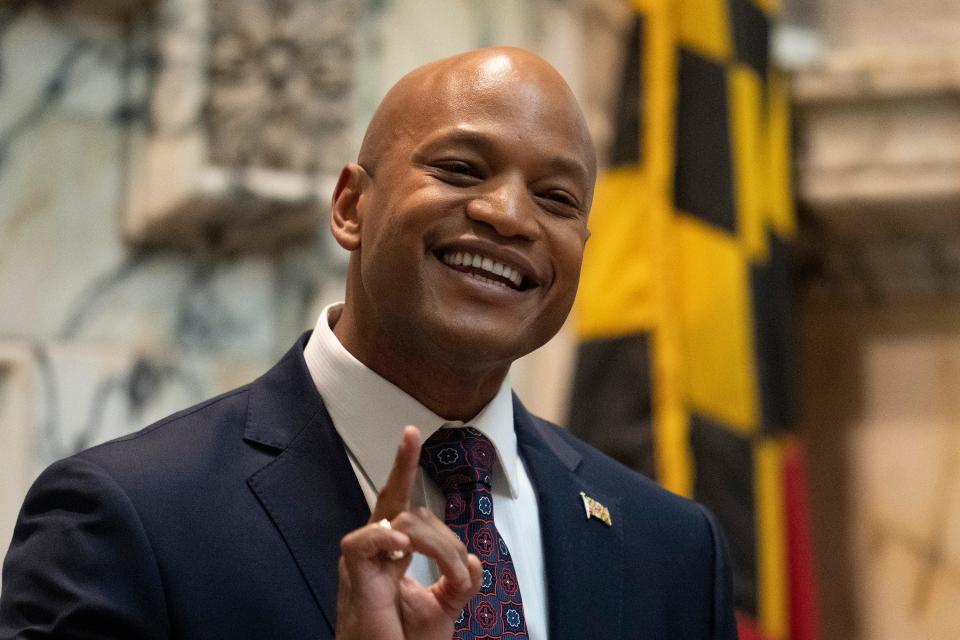 Maryland Gov. Wes Moore gives his first state of the state address, two weeks after being sworn as governor, Wednesday, Feb. 1, 2023, in Annapolis, Md.