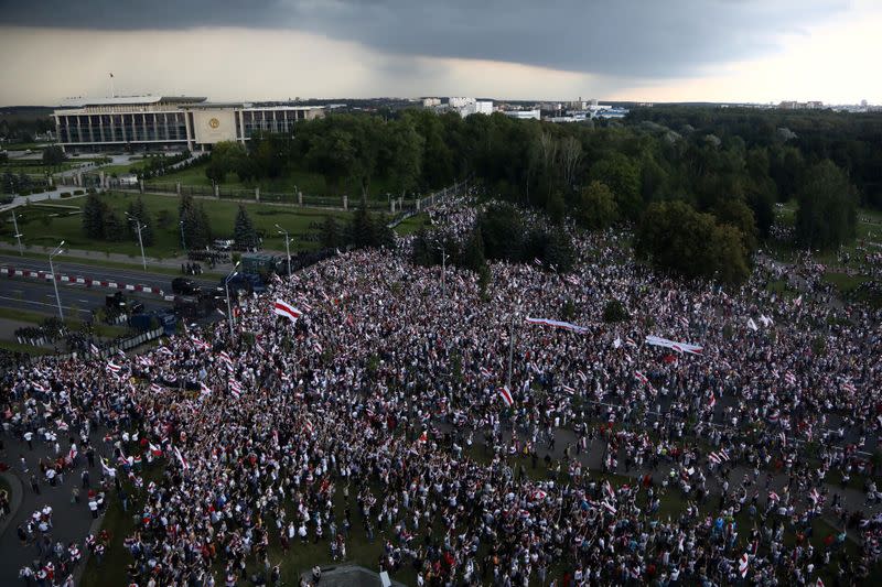 Opposition demonstration to protest against presidential election results in Minsk