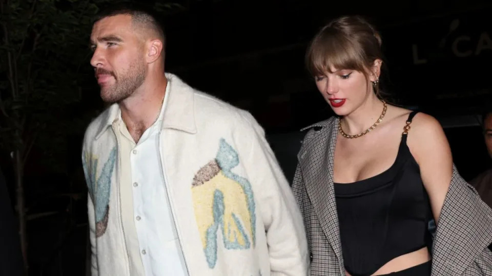 Travis Kelce and Taylor Swift.<p>Johnny Nunez/Getty Images</p>