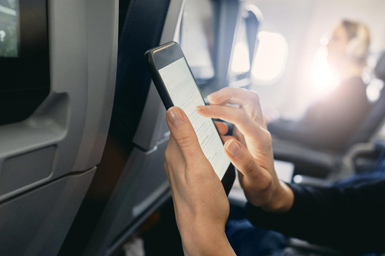 Stock photo: Jessica Van Meir, from Atlanta in the US, was bombarded with a number of inappropriate messages during a recent flight. [Photo: Getty]