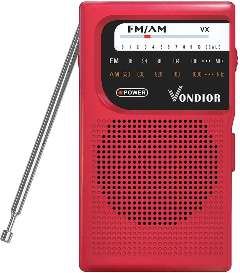 Vondior Store AM FM Battery Operated Portable Pocket Radio