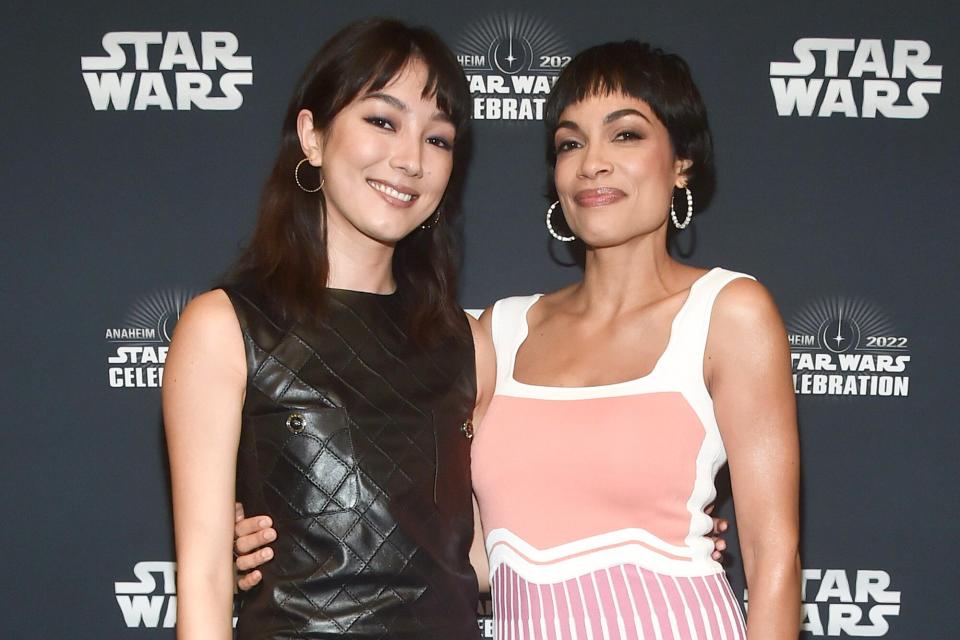 Natasha Liu Bordizzo and Rosario Dawson