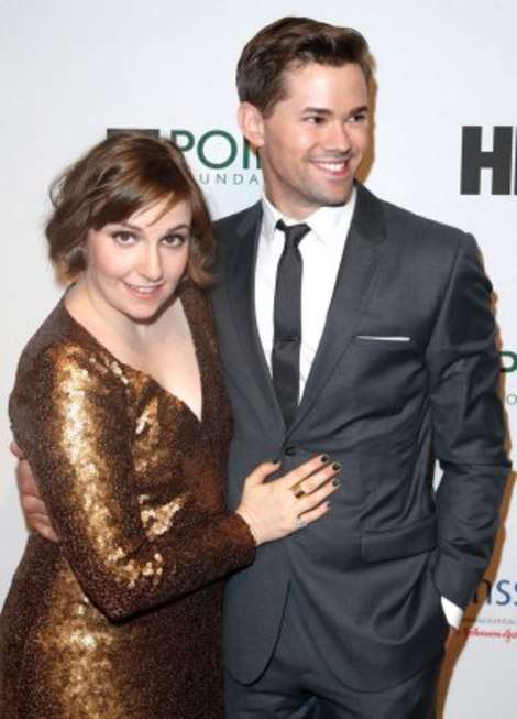 Lena Dunham and Andrew Rannells