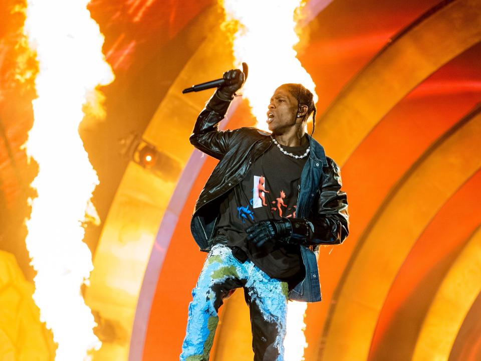 Travis Scott performs at his Astroworld Festival on Friday, November 5, in Houston, Texas