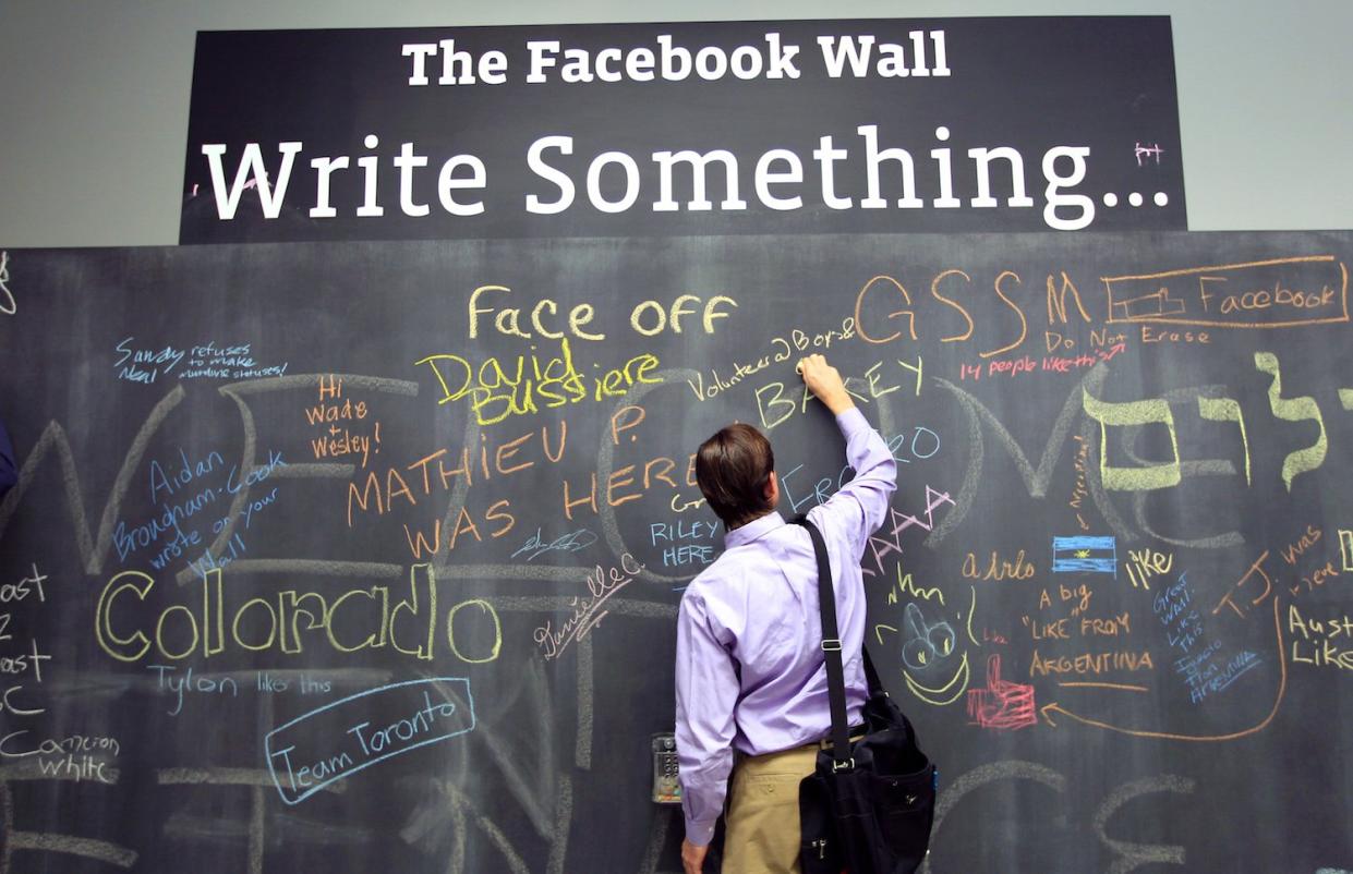 Facebook wall office employee