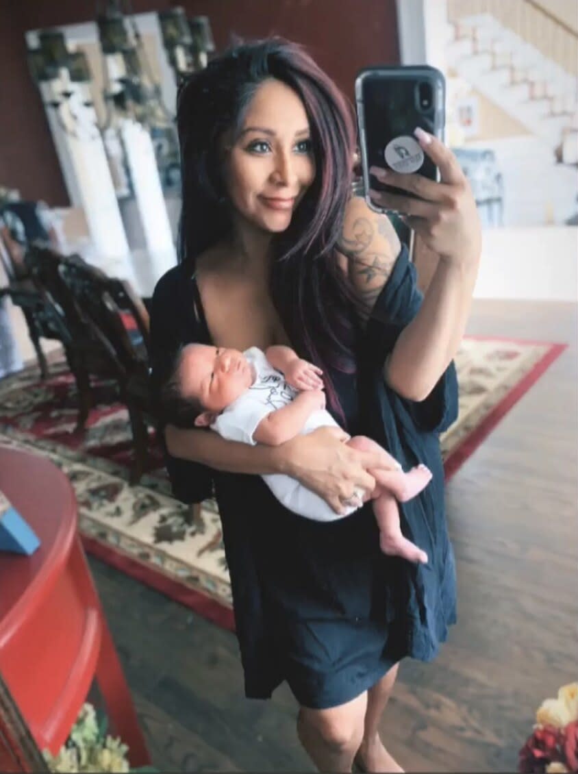 Nicole "Snooki" Polizzi welcomed baby #3, Angelo James, on May 30, 2019. "Jersey Shore" star Snooki and husband Jionni LaValle already share daughter Giovanna Marie, 4, and son Lorenzo Dominic, 6.