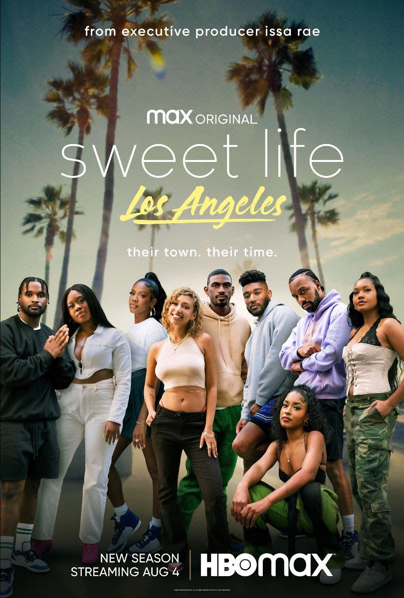 The promotional still featuring the cast of “Sweet Life: Los Angeles.” (Photograph courtesy of HBO Max)