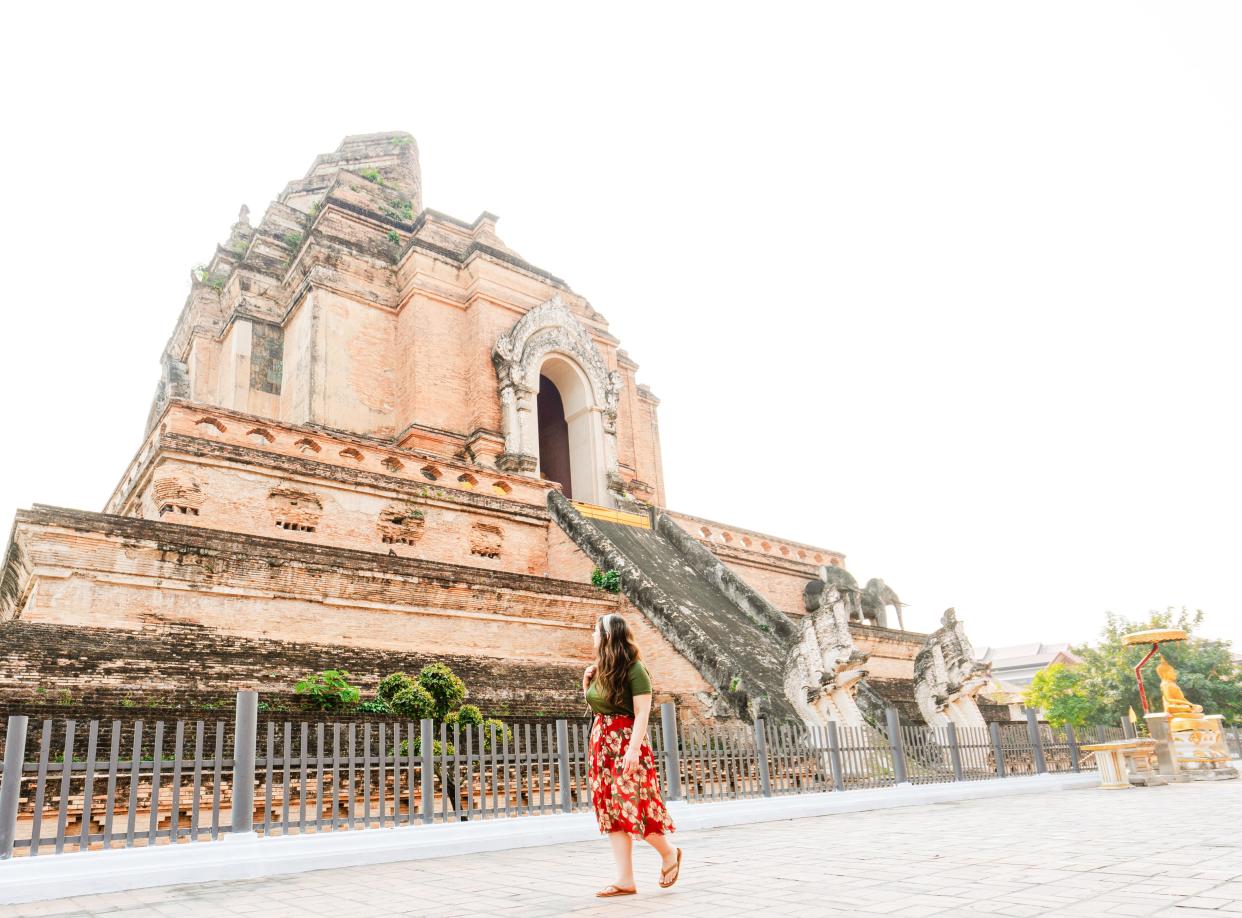 Samantha Hamilton saw the Wat Chedi Luang Temple in Chiang Mai while on a solo trip to Thailand, which was also the first time she took a rest day on vacation.
