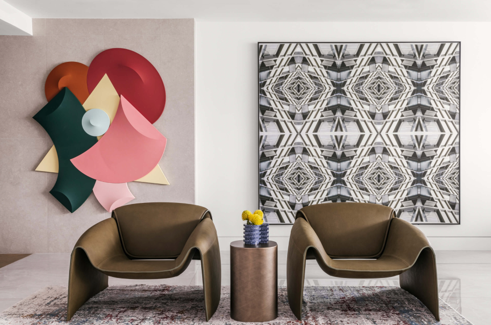 For a gallery-style apartment project in Aventura, AGSIA styled the space with furniture that complements the main attraction: the art.