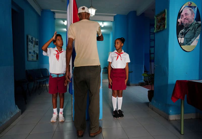 People vote during the new Family Code referendum, in Havana