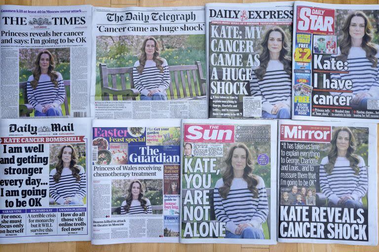 Los diarios británicos, con la noticia de Kate Middleton