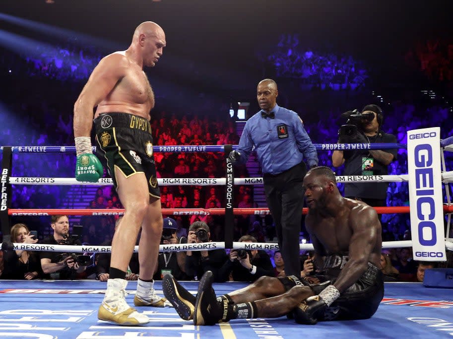 Tyson Fury knocks out Deontay WilderGetty Images