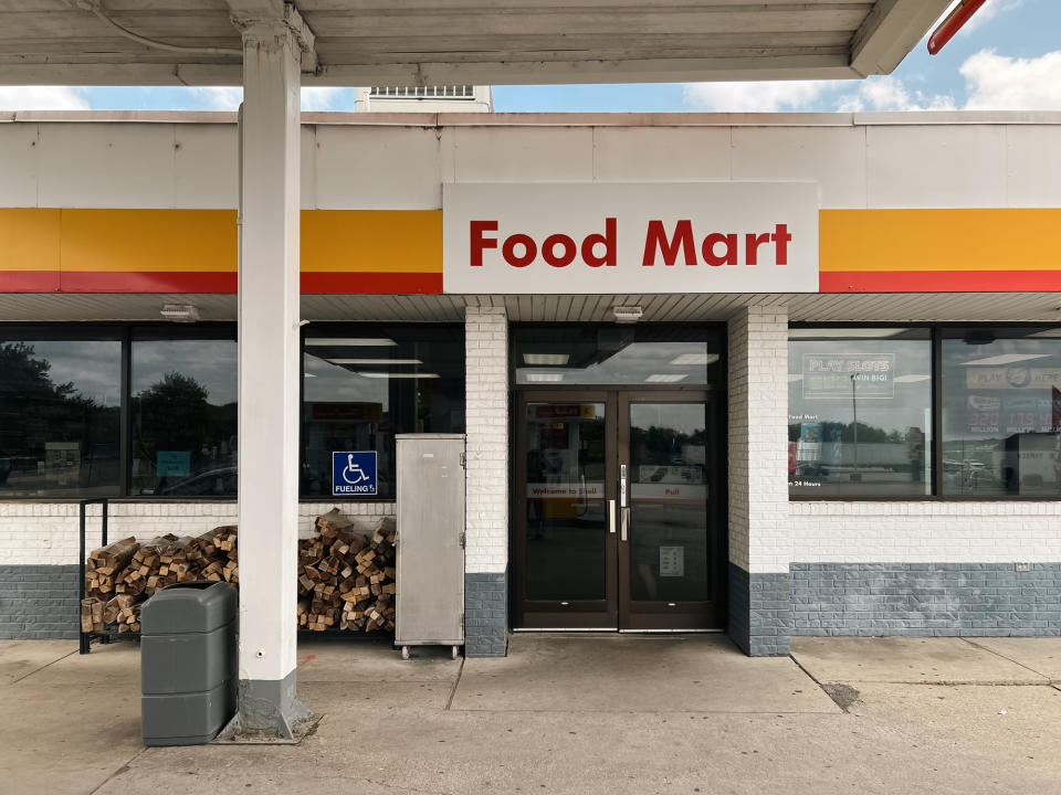 "Food Mart" entrance