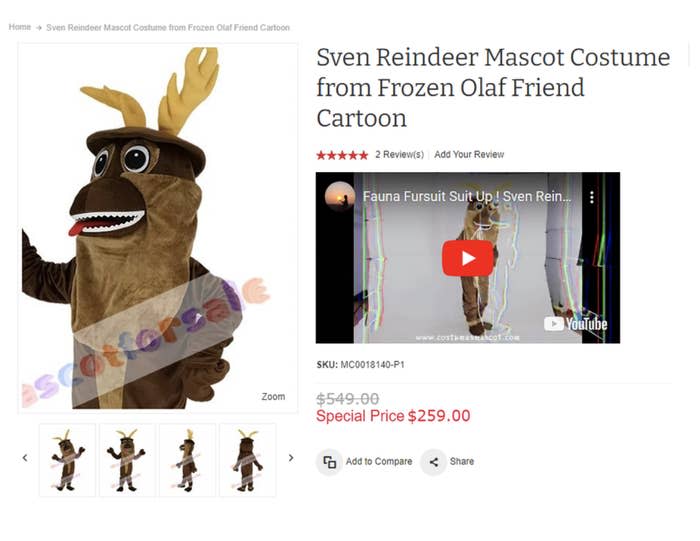 off brand reindeer costume