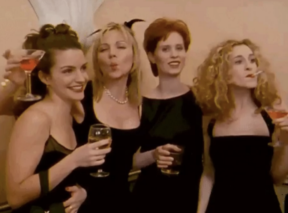 Miranda, Charlotte, Samantha, and Carrie in "Sex and the City"