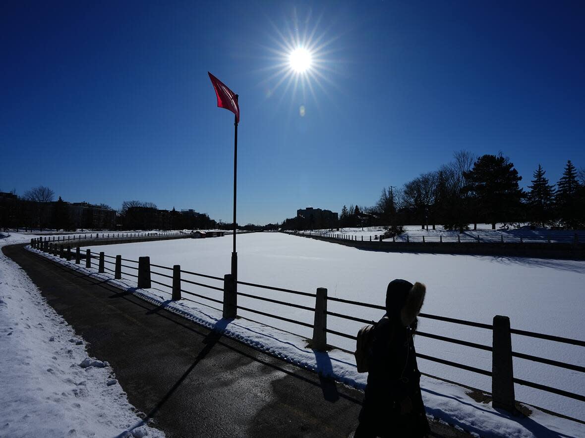 The Rideau Canal, which only served as a picturesque backdrop this winter, is seen in Ottawa on Feb. 24. (Sean Kilpatrick/The Canadian Press - image credit)