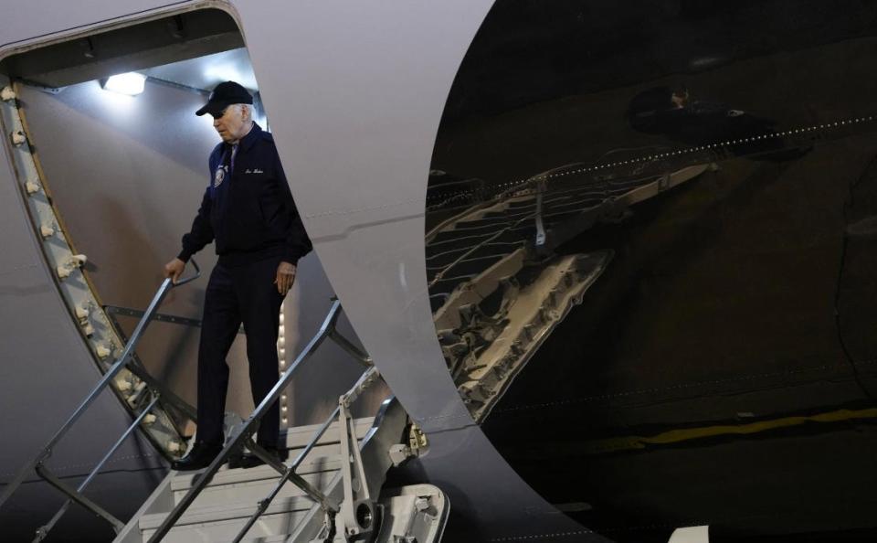 biden deplaning from air force one