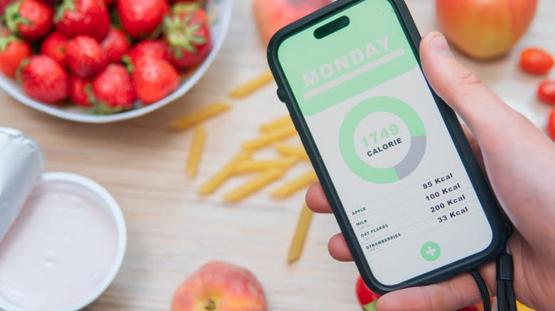 Fruit, yogurt, and calorie counting app