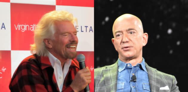 Richard Branson and Jeff Bezos