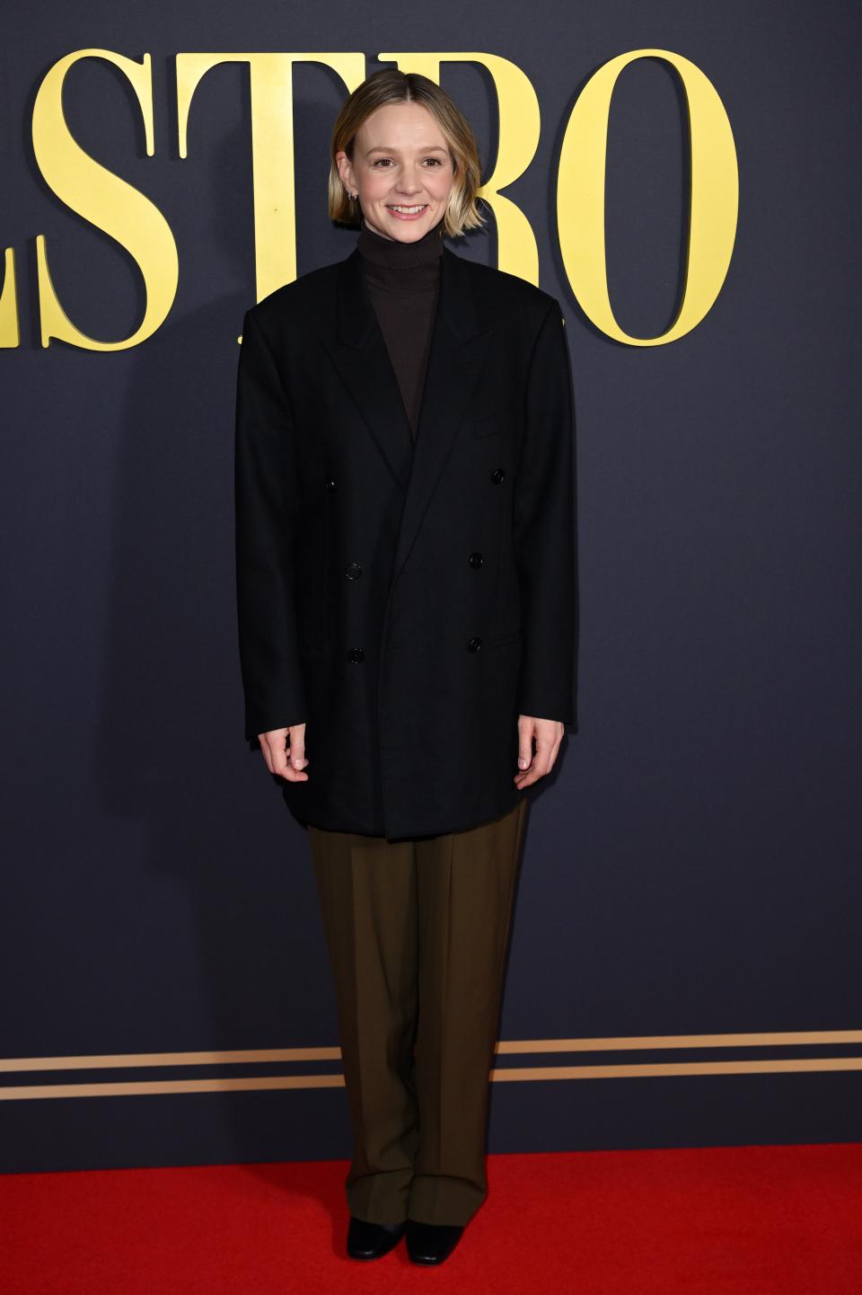 Carey Mulligan at a London screening of *Maestro* in December.