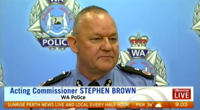 Acting Commissioner Stephen Brown addressing the media following the shocking crash. Source: 7 News