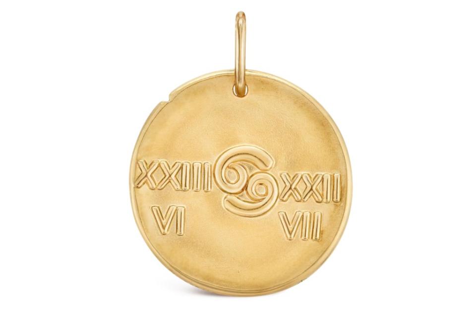Van Cleef & Arpels Zodiaque Cancri medal in 18-k yellow gold, $2,430