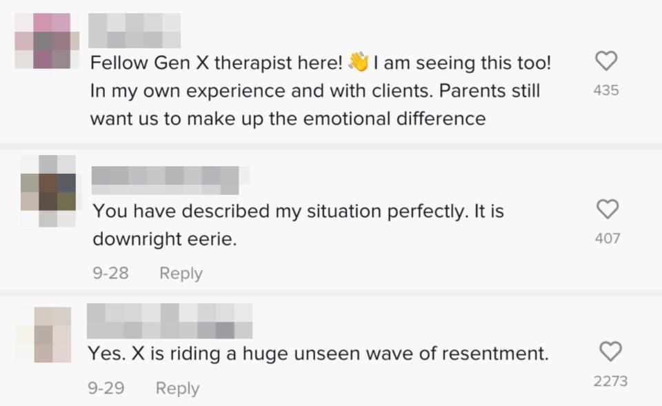 fellow gen x therapist here I am seeing this too second comment saying you have described my situation perfectly third comment gen x is riding a huge unseen wave of resentment