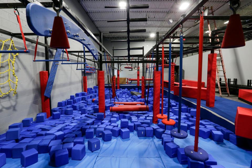 The ninja gym at Strand Adventures Wednesday, May 1, 2019, in Manitowoc, Wis. Joshua Clark/USA TODAY NETWORK-Wisconsin