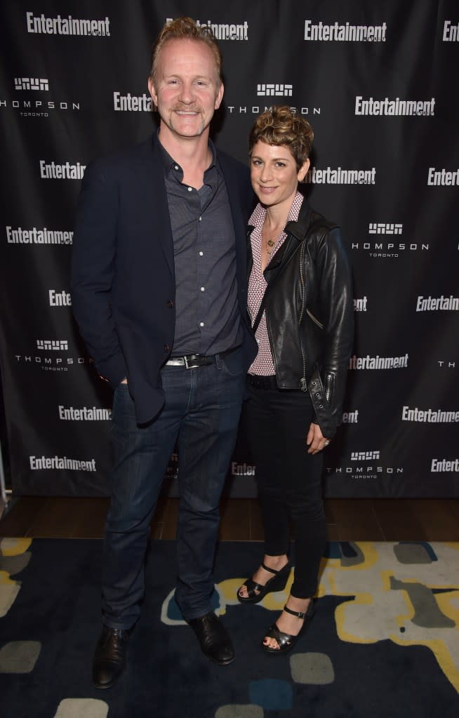 Morgan Spurlock with his third ex wife, Sara Bernstein. Getty Images for Entertainment Weekly