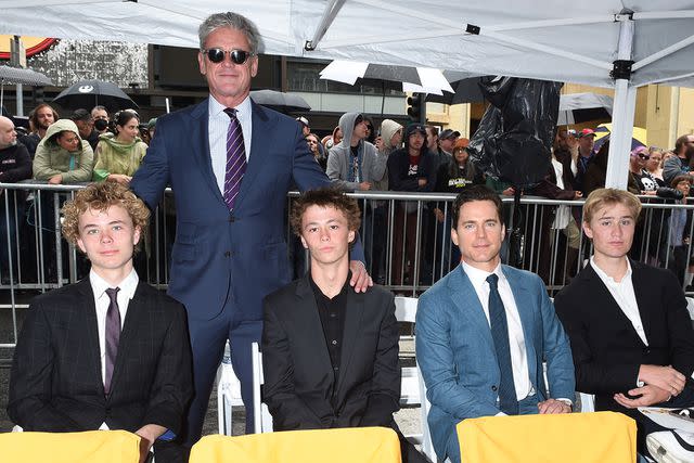 <p>Gilbert Flores/Variety via Getty Images</p> Matt Bomer and Simon Halls with their three children