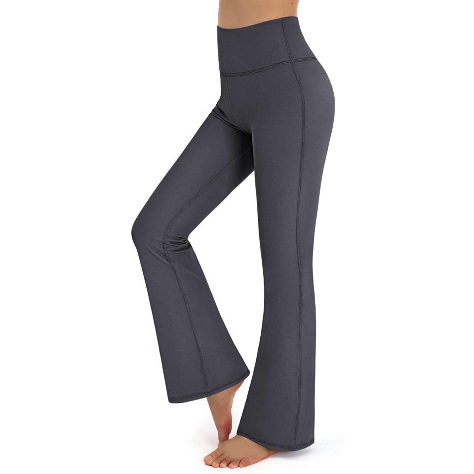 Promover Bootcut Yoga Pants for Women High Waist Print Dress Bootleg