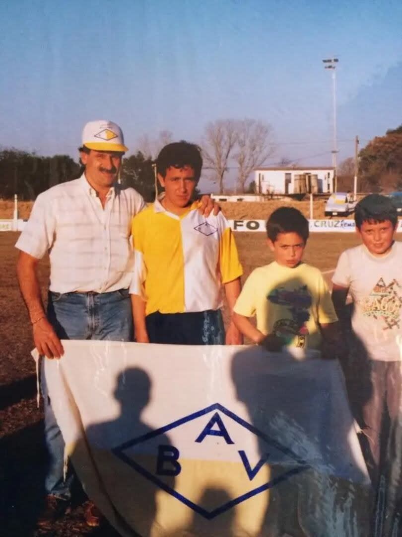 Julio Merentiel junto a su hijo, Miguel Ángel.