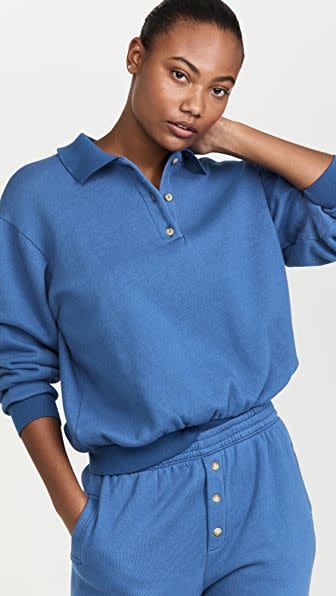 Fleece Polo Sweatshirt