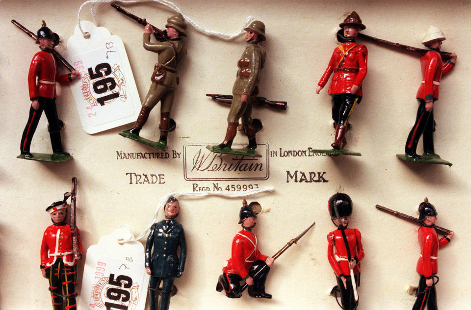 These tin troops are expected to fetch £2,000 -  £3000 at the 'Toy Soldiers and Figures sale' at Christies in London.