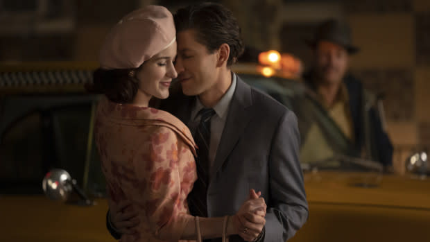 Rachel Brosnahan as Midge and Michael Zegan as Joel in The Marvelous Mrs. Maisel<p>Photo credit: Philippe Antonello/Prime Video</p>