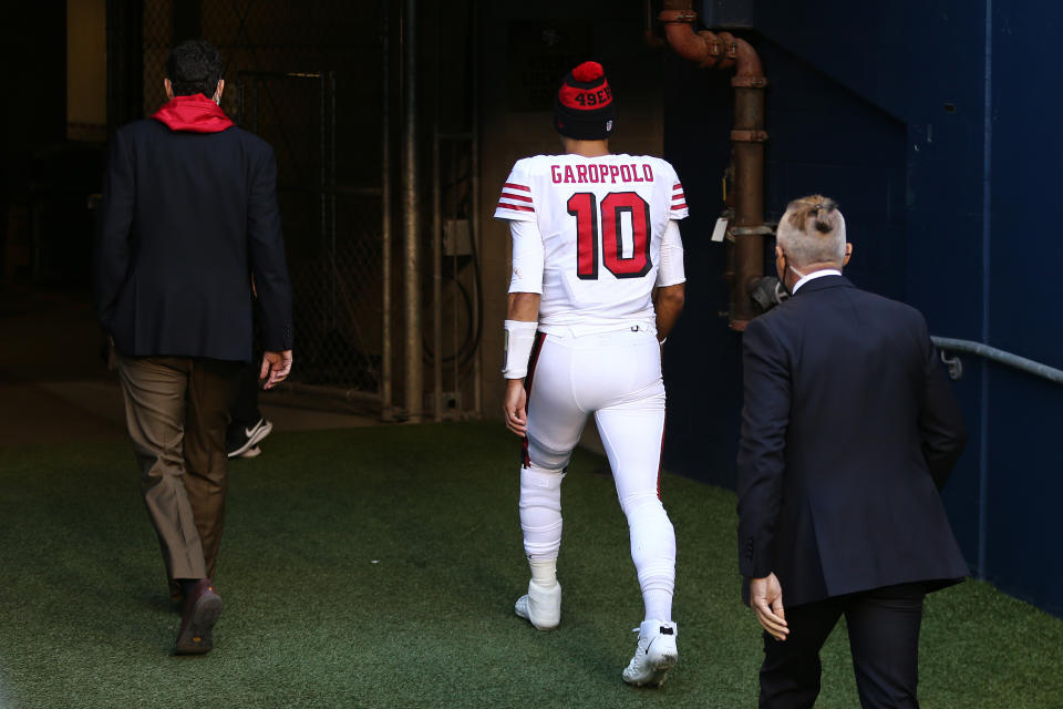 Quarterback Jimmy Garoppolo of the San Francisco 49ers