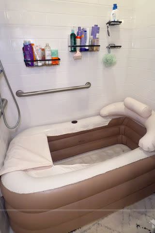 <p>Courtesy of Kaleigh Barrett</p> The flap at the top of the tub easily opens