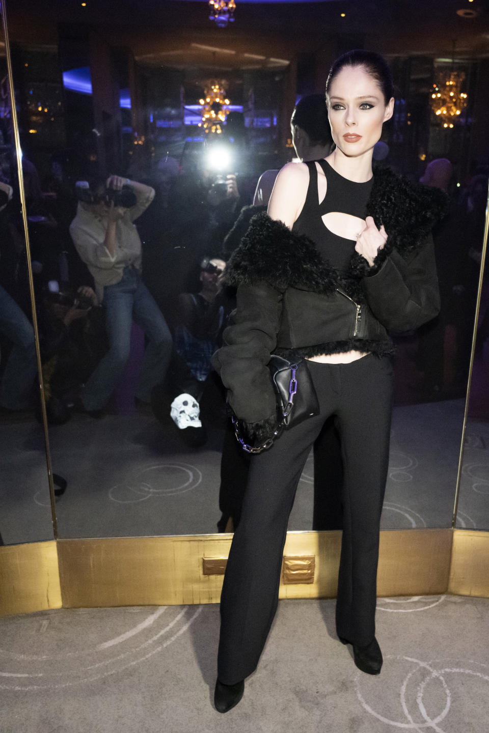 Coco Rocha attends the LaQuan Smith Fall/Winter 2023 fashion show at the Rainbow Room on Monday, Feb. 13, 2023, in New York. (Photo by Charles Sykes/Invision/AP)