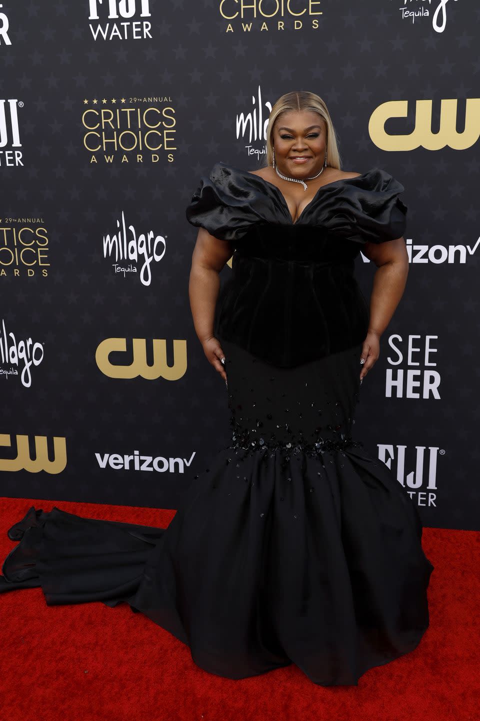 santa monica, california january 14 davine joy randolph attends the 29th annual critics choice awards at barker hangar on january 14, 2024 in santa monica, california photo by frazer harrisongetty images