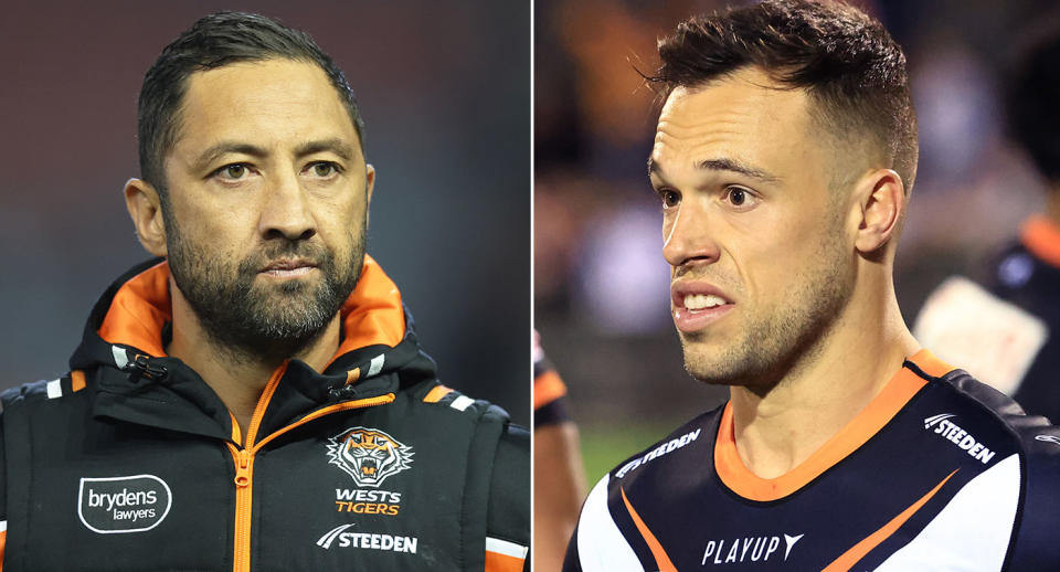 Pictured left to right, Benji Marshall and Luke Brooks.