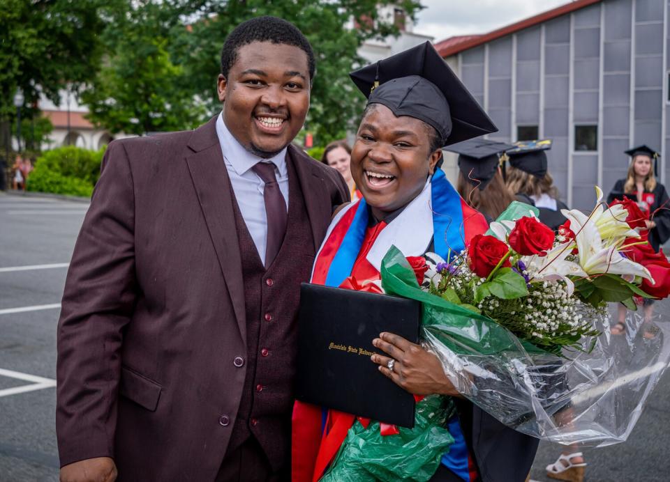 N.J. College Student Gets More Than Her Degree at Graduation When Her Boyfriend Proposes on Stage