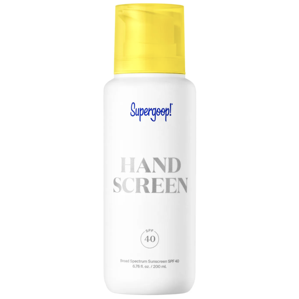 <p><a href="https://go.redirectingat.com?id=74968X1596630&url=https%3A%2F%2Fwww.sephora.com%2Fproduct%2Fsupergoop-handscreen-spf-40-P454392&sref=https%3A%2F%2Fwww.harpersbazaar.com%2Fbeauty%2Fskin-care%2Fg38267406%2Fbest-anti-aging-hand-creams%2F" rel="nofollow noopener" target="_blank" data-ylk="slk:Shop Now;elm:context_link;itc:0;sec:content-canvas" class="link ">Shop Now</a></p><p>Handscreen SPF 40</p><p>$38.00</p><span class="copyright">Sephora</span>