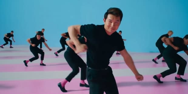 Simu Liu as Ken dancing in "Barbie" (2023)<p>Warner Bros.</p>