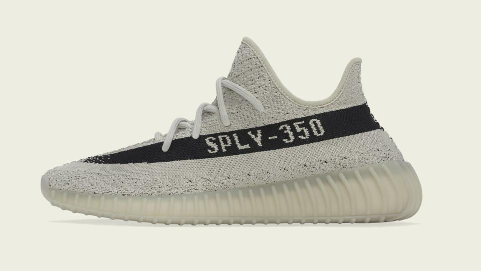 The medial side of the Adidas Yeezy Boost 350 V2 “Slate.” - Credit: Courtesy of Adidas