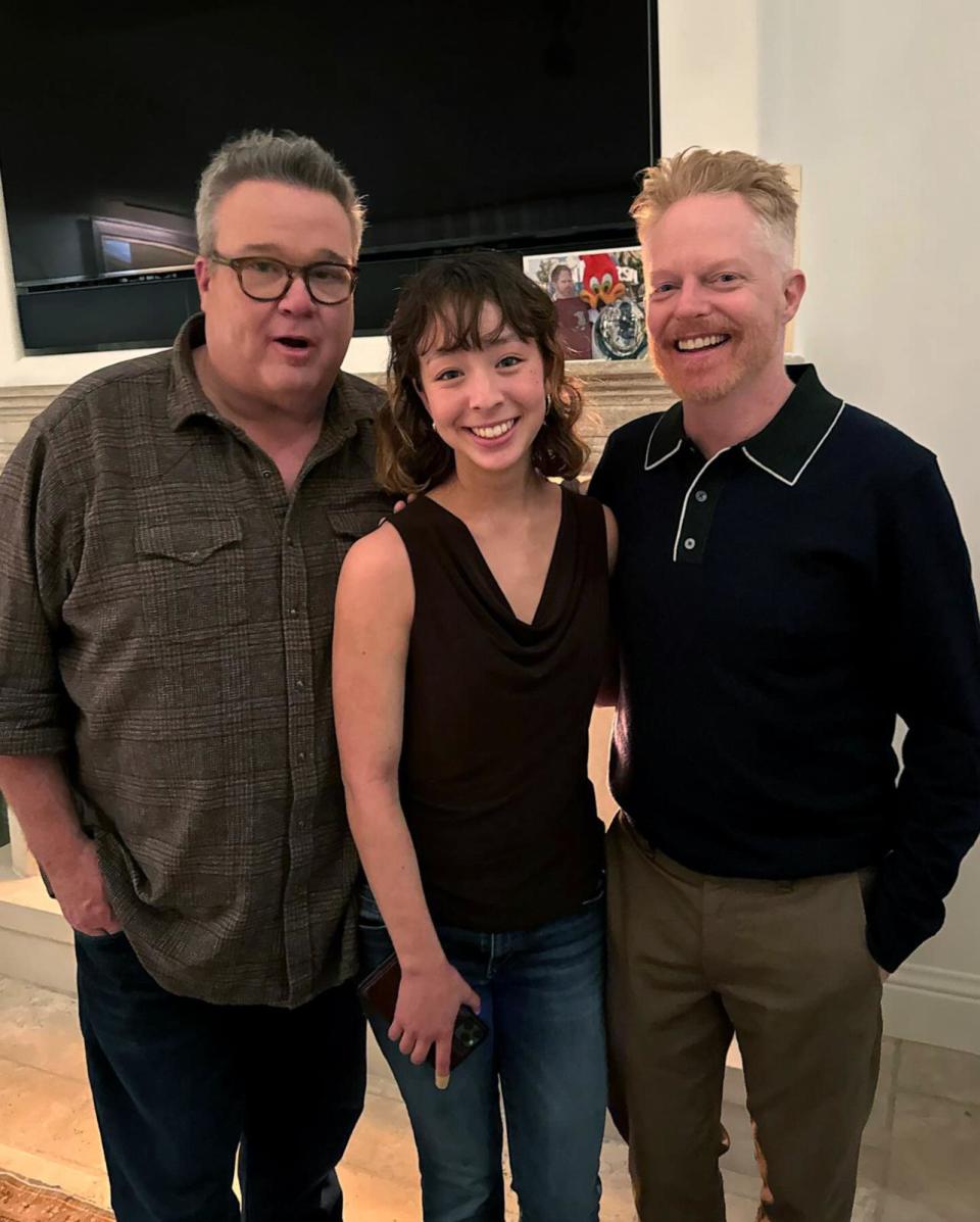 PHOTO: Eric Stonestreet, Aubrey Anderson-Emmons and Jesse Tyler Ferguson are shown in a photo posted to Jesse Tyler Ferguson's Instagram on Nov. 16, 2023. (Jesse Tyler Ferguson/Instagram)