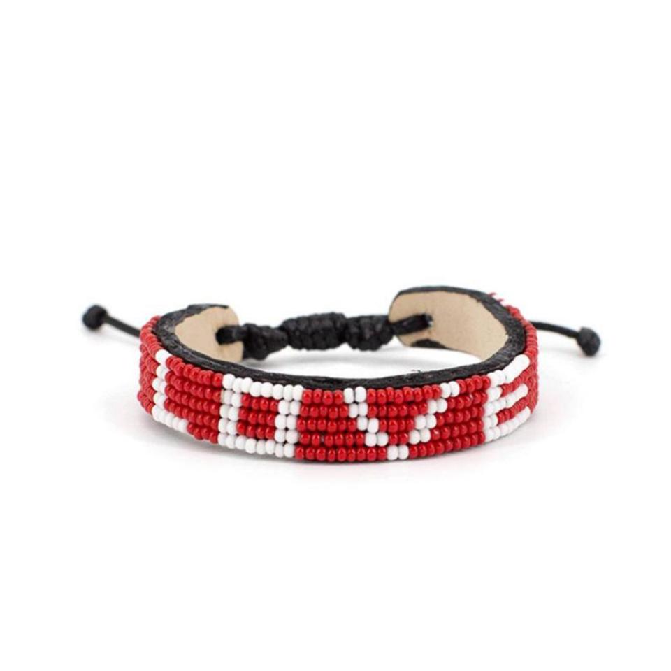 16) Love Beaded Woven Bracelet