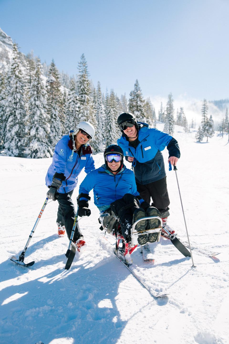There are so many different types of adaptive skis so a wide range of abilities are able to hit the slopes. As your skills progress, you may even change up your gear.