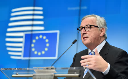 European Commission President Jean-Claude Juncker attends a news conference after a European Union leaders summit in Brussels, Belgium December 14, 2018. REUTERS/Eric Vidal